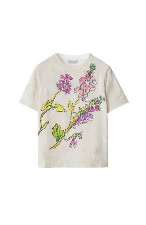 BURBERRY BURBERRY FOXGLOVE COTTON T-SHIRT 