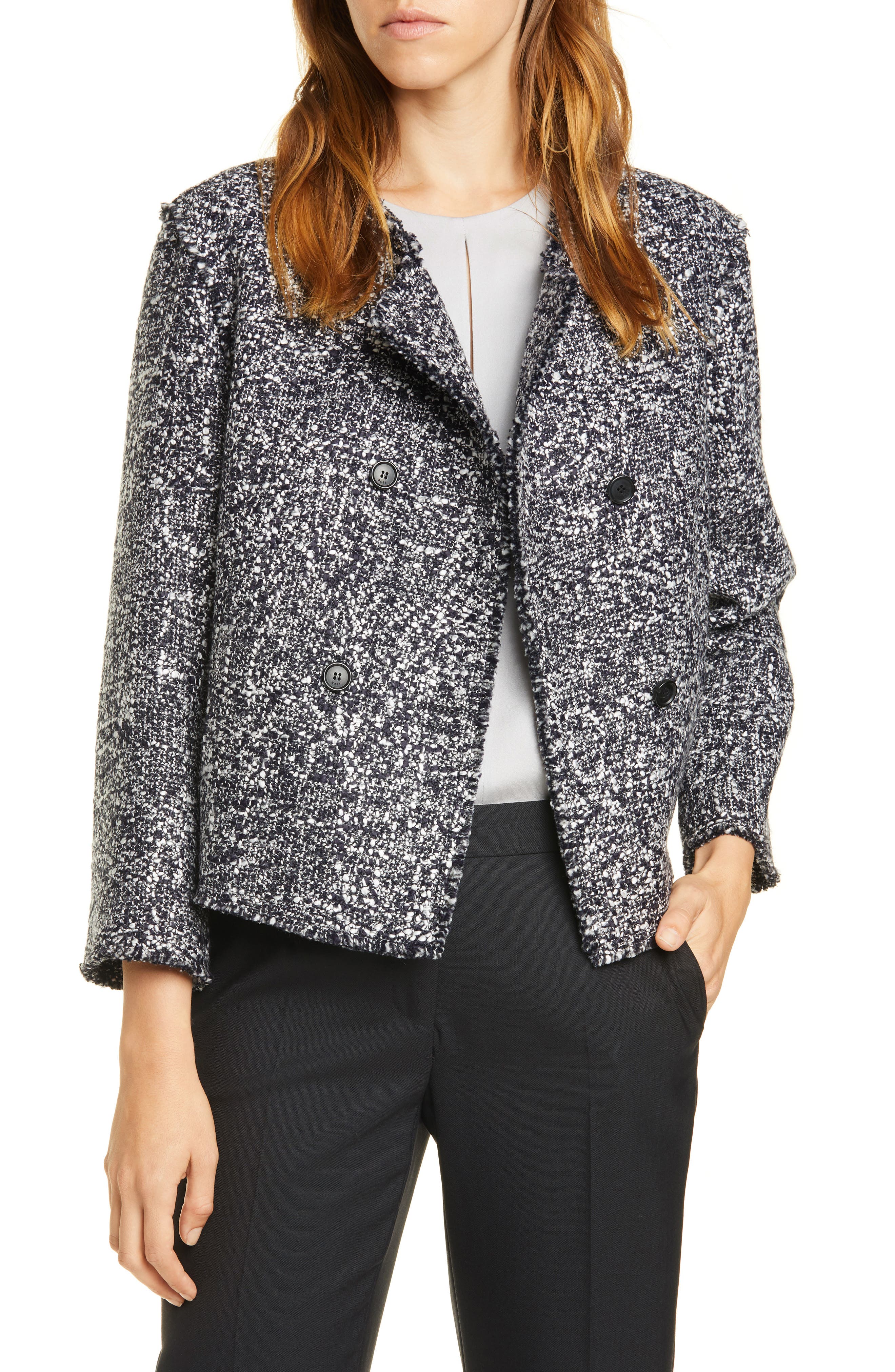 tweed short jacket womens