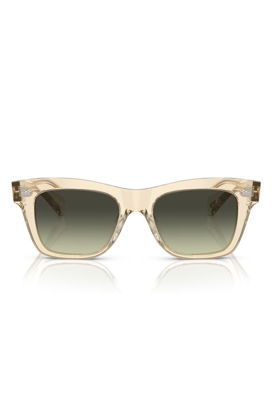 Shop Oliver Peoples Ms. Oliver 51mm Gradient Square Sunglasses In Green