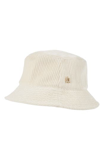 Bruno Magli Corduroy Cotton Bucket Hat In Ivory