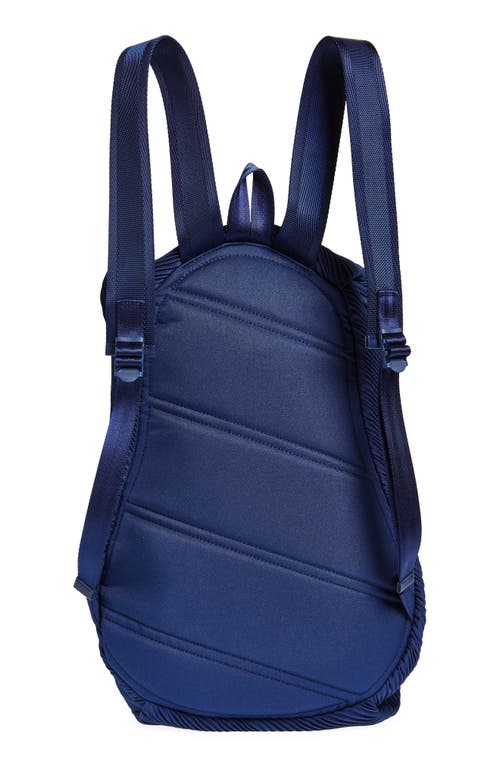 Issey Miyake Pleats Please Bias Pleated Backpack In Navy