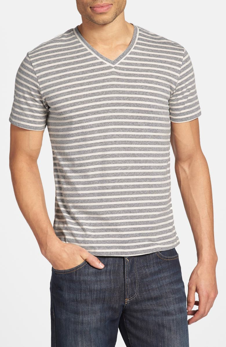The Rail Feeder Stripe V-Neck T-Shirt | Nordstrom
