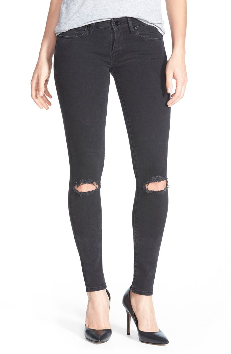 Mavi Jeans 'Adriana' Distressed Stretch Skinny Jeans, Main, color, 