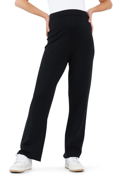 Shop Ripe Maternity Rylan Knit Straight Leg Maternity Pants In Black