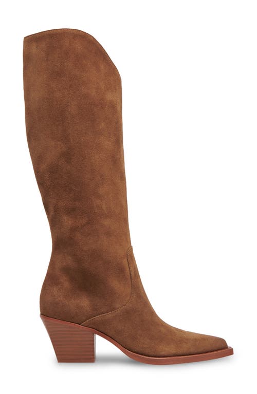 Shop Dolce Vita Raj Pointed Toe Knee High Boot In Brown Suede