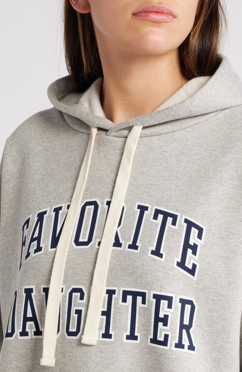 Favorite Daughter The Collegiate Graphic Hoodie In Heather Grey