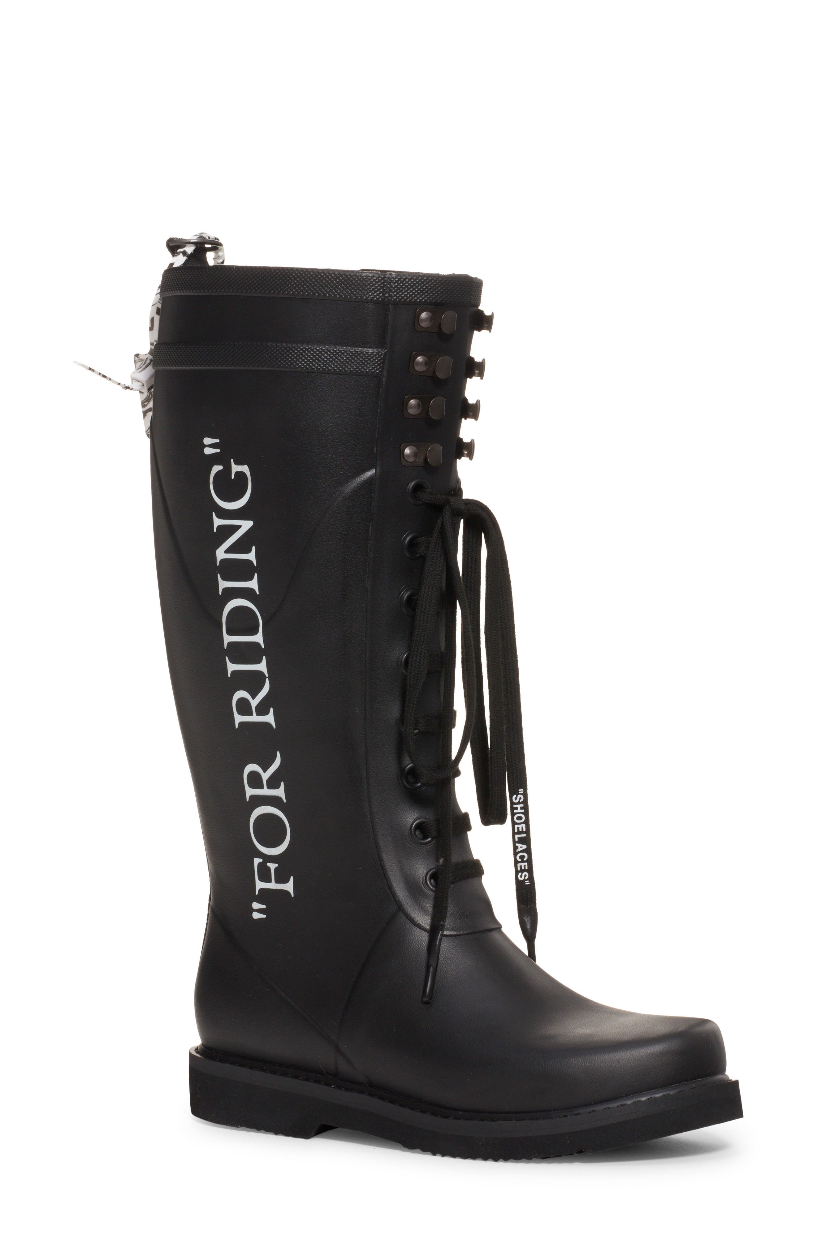 tall black designer boots