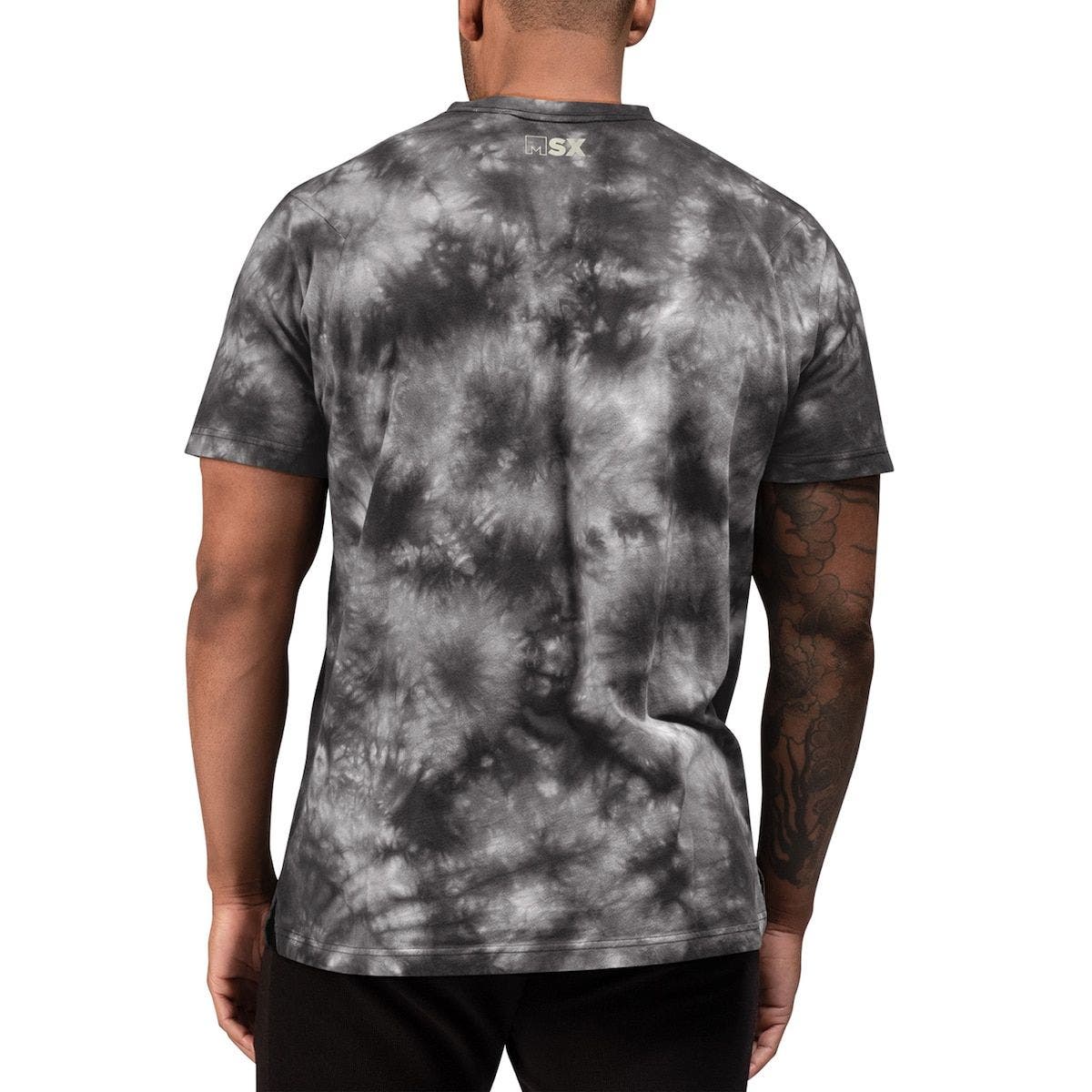 Men's MSX by Michael Strahan Black Seattle Seahawks Recovery Tie-Dye T-Shirt