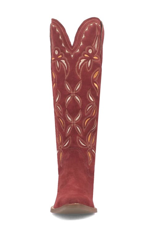 Shop Dingo Bandelera Knee High Western Boot In Burgundy