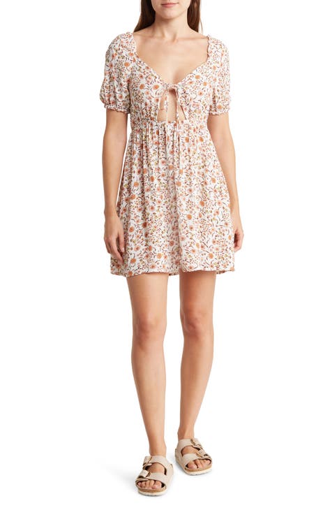 Wild Flower Lucy Cutout Cover-Up Minidress