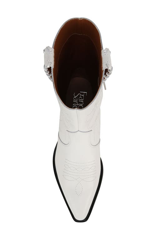 Franco Sarto Bianca Pointed Toe Western Boots In White