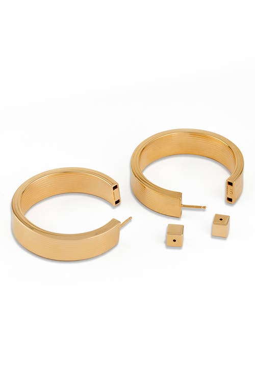 Shop Ivi Los Angeles Large Signora Hollow Hoop Earrings In Yellow Gold