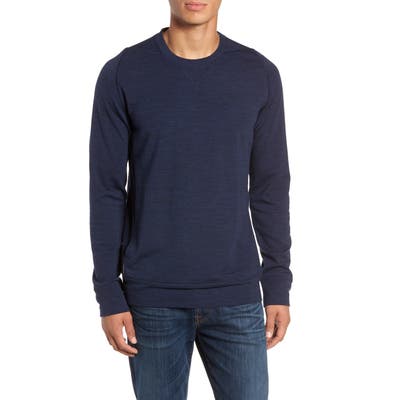 Icebreaker Shifter Merino Wool Blend Crewneck Sweater, Blue