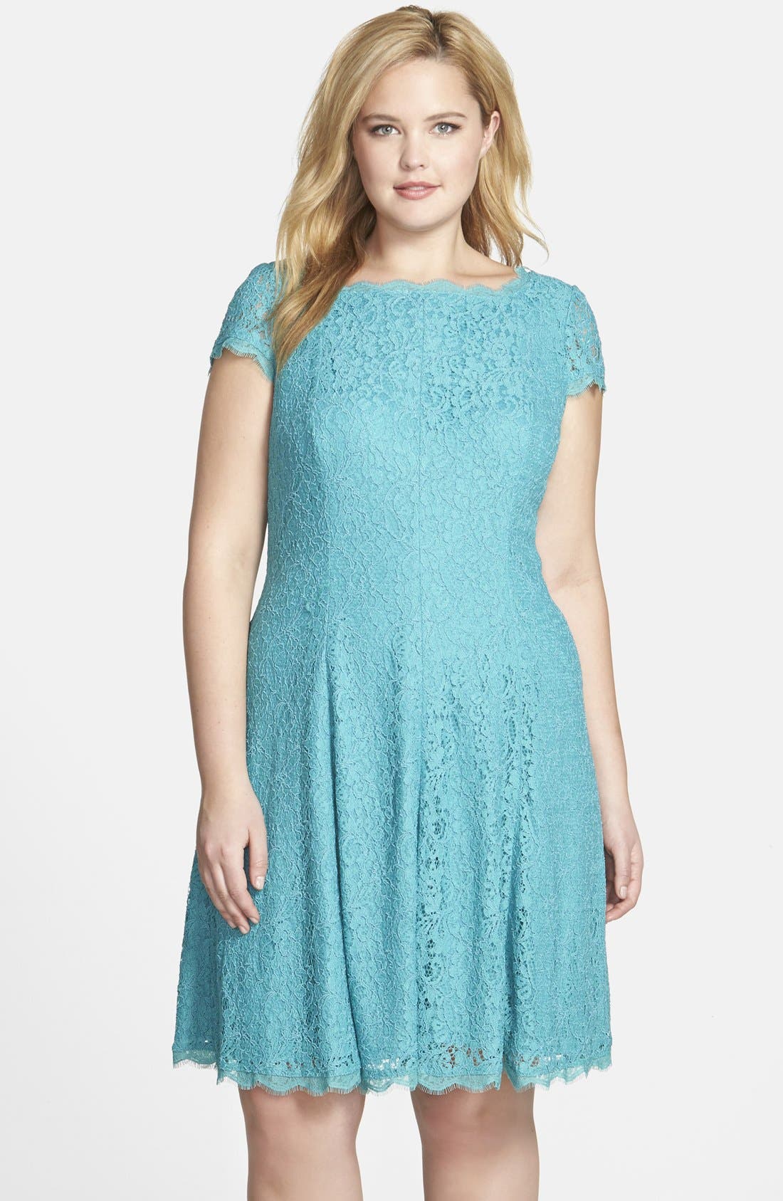 Adrianna Papell Lace Fit & Flare Dress (Plus Size) | Nordstrom