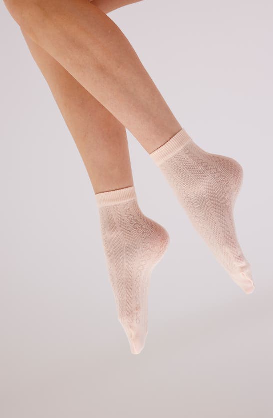 Shop Pretty Polly Babydoll Sheer Ankle Socks In Cream
