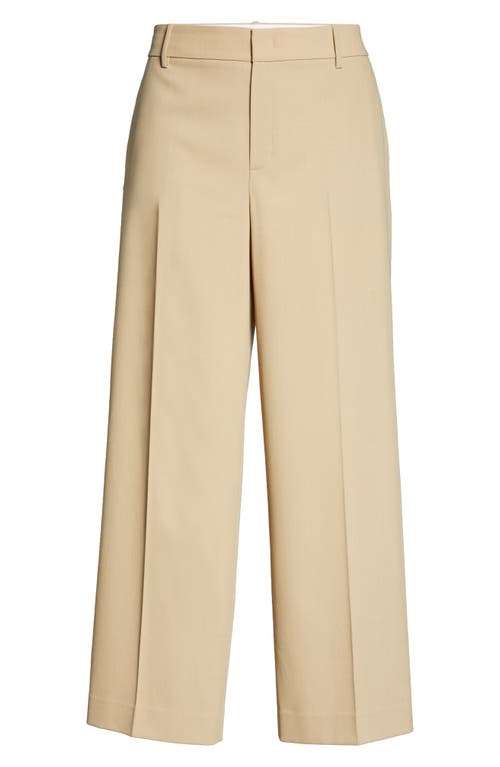 Vince Straight Leg Wool Blend Trousers In Straw