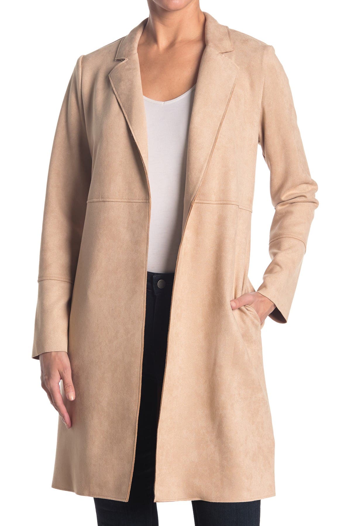 philosophy | Faux Suede Open Front Jacket | Nordstrom Rack