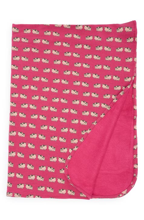 Kickee cow shops print toddler blanket