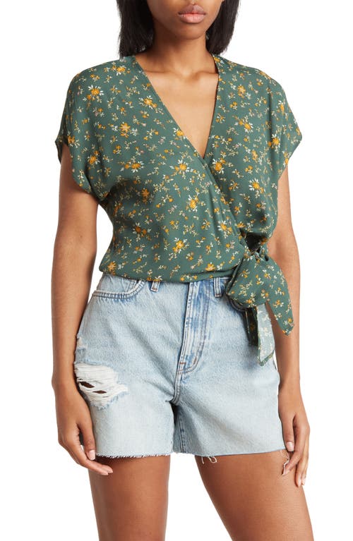 Madewell Sash Tie Wrap Top in Feb Floral
