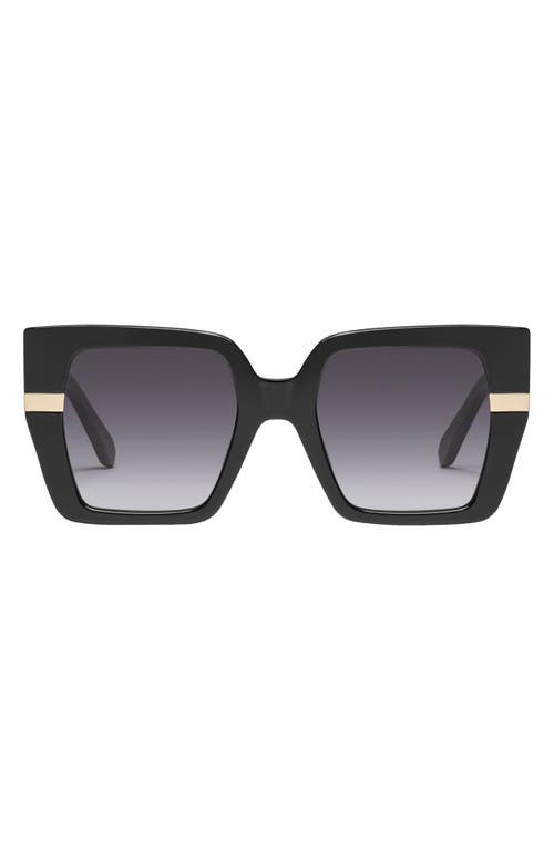 Notorious 51mm Gradient Square Sunglasses in Black /Smoke