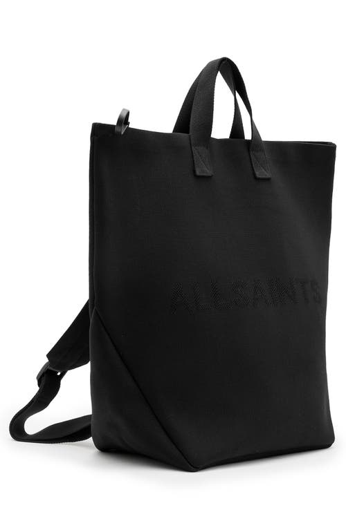 Shop Allsaints Juno Canvas Tote Backpack In Black