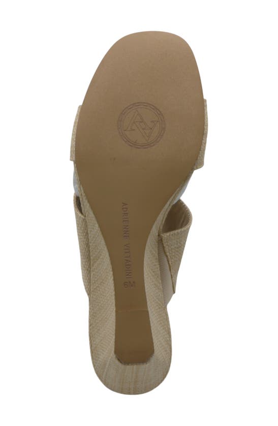 Shop Adrienne Vittadini Aiden Wedge Sandal In Natural Linen