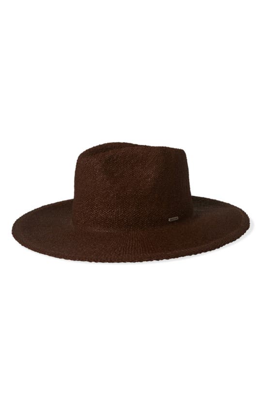 Shop Brixton Cohen Straw Cowboy Hat In Dark Earth