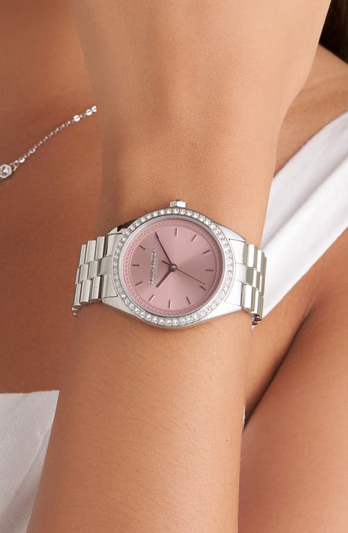 Shop Olivia Burton Bejewelled Bracelet Watch, 34mm In Silver/rose