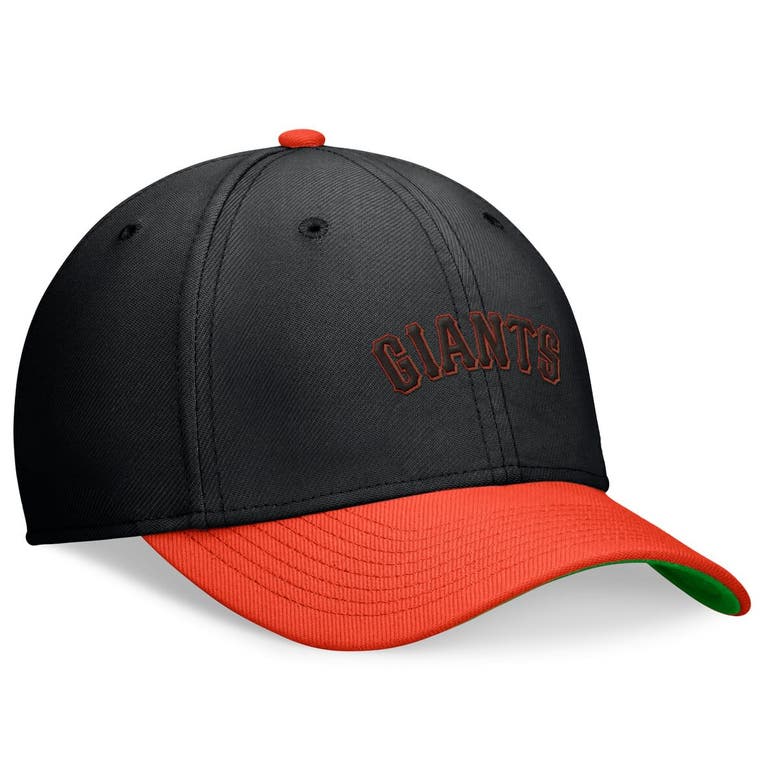 Shop Nike Black/orange San Francisco Giants Cooperstown Collection Rewind Swooshflex Performance Hat