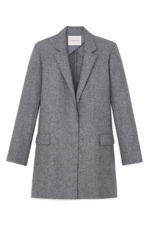 Lafayette 148 Flecked Donegal Flap Pocket Jacket In Graphite Multi