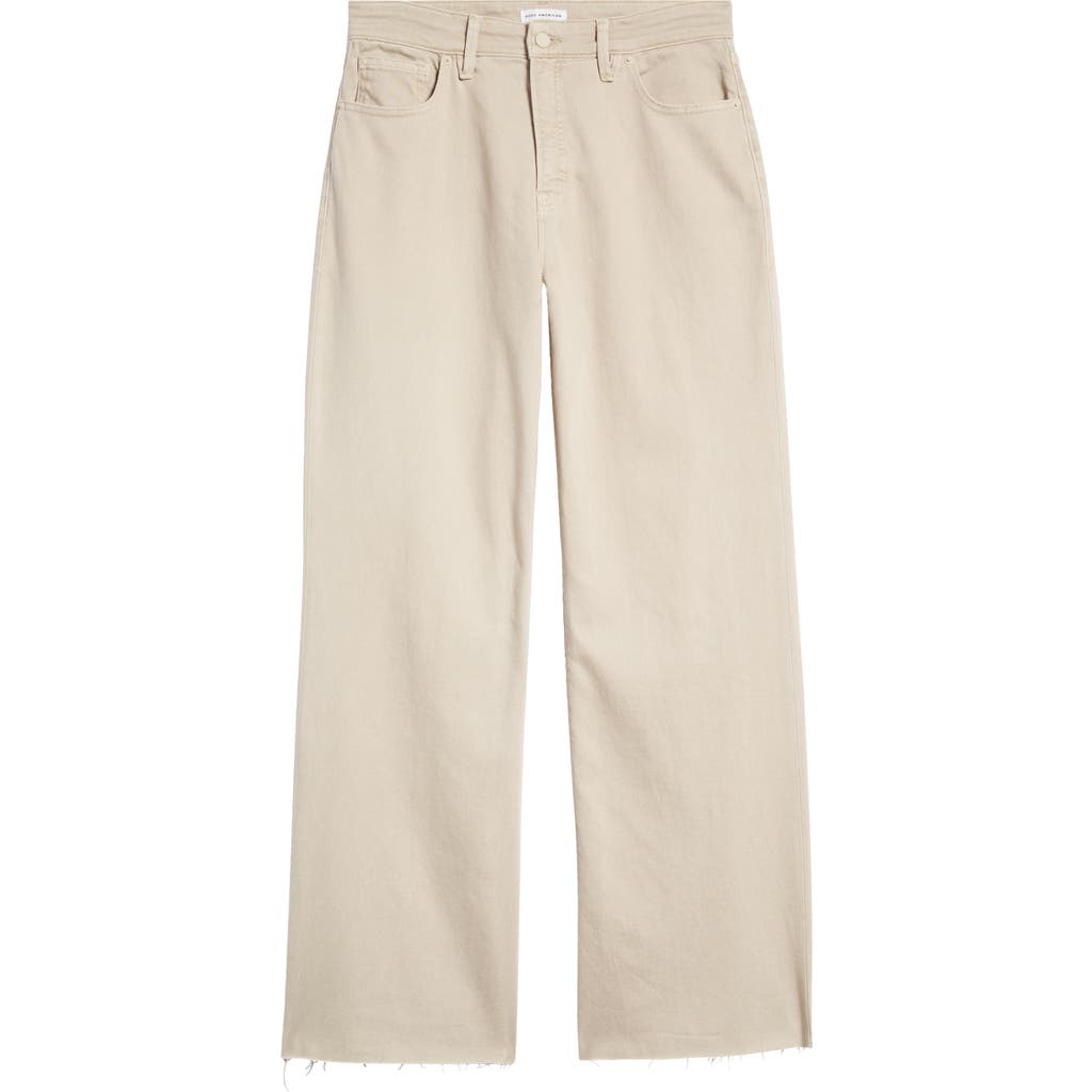 Good American Good Ease Relaxed Wide Leg Jeans In Neutral