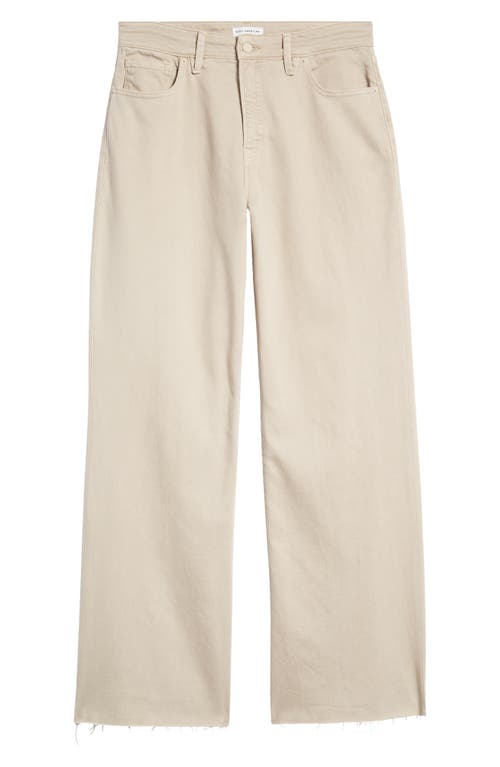 Shop Good American Good Ease Relaxed Wide Leg Jeans In Sand004