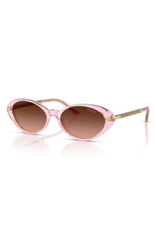 Shop Versace 54mm Oval Sunglasses In Pink Gradient