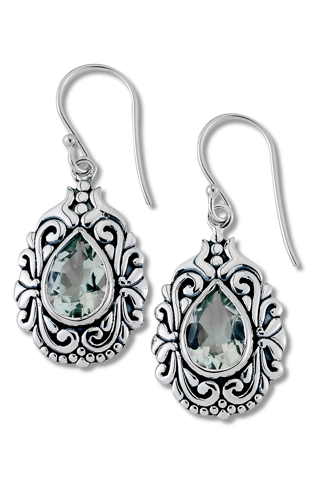 prasiolite earrings sterling silver