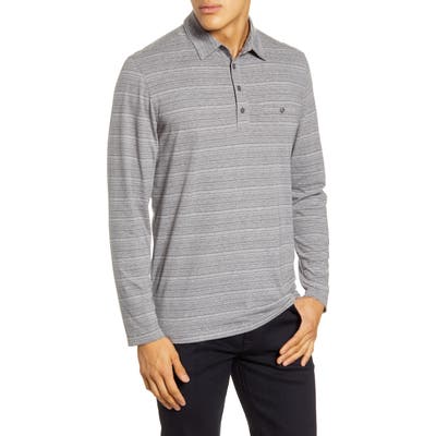 Nordstrom Shop Tech-Smart Long Sleeve Pocket Polo, XL (similar to 2XB-3XB) - Grey