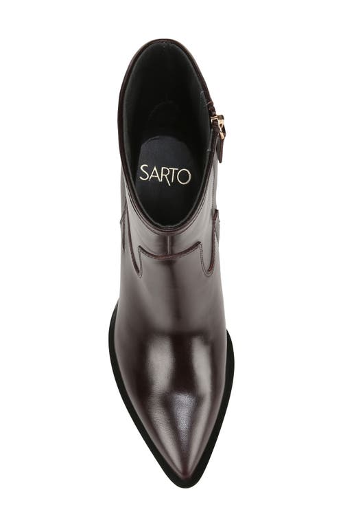 Sarto By Franco Sarto Gwenyth Pointed Toe Bootie In Dkhickory