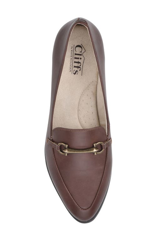 Shop Cliffs By White Mountain Maria Pointed Toe Loafer In Brown/smooth