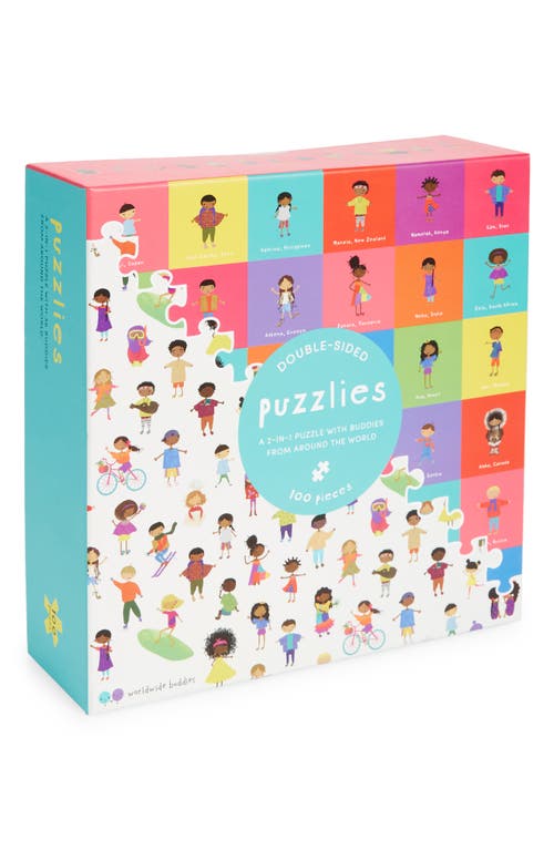 Worldwide Buddies Puzzlies 'Buddies Around the World' Double Sided 100-Piece Puzzle in Multi at Nordstrom