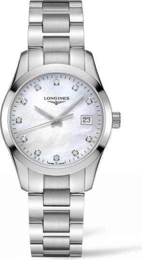 Longines Conquest Classic Diamond Bracelet Watch, 34mm | Nordstrom