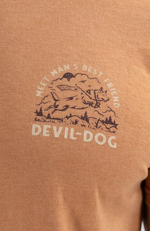 Shop Devil-dog Dungarees Man's Best Friend Graphic T-shirt In Clay