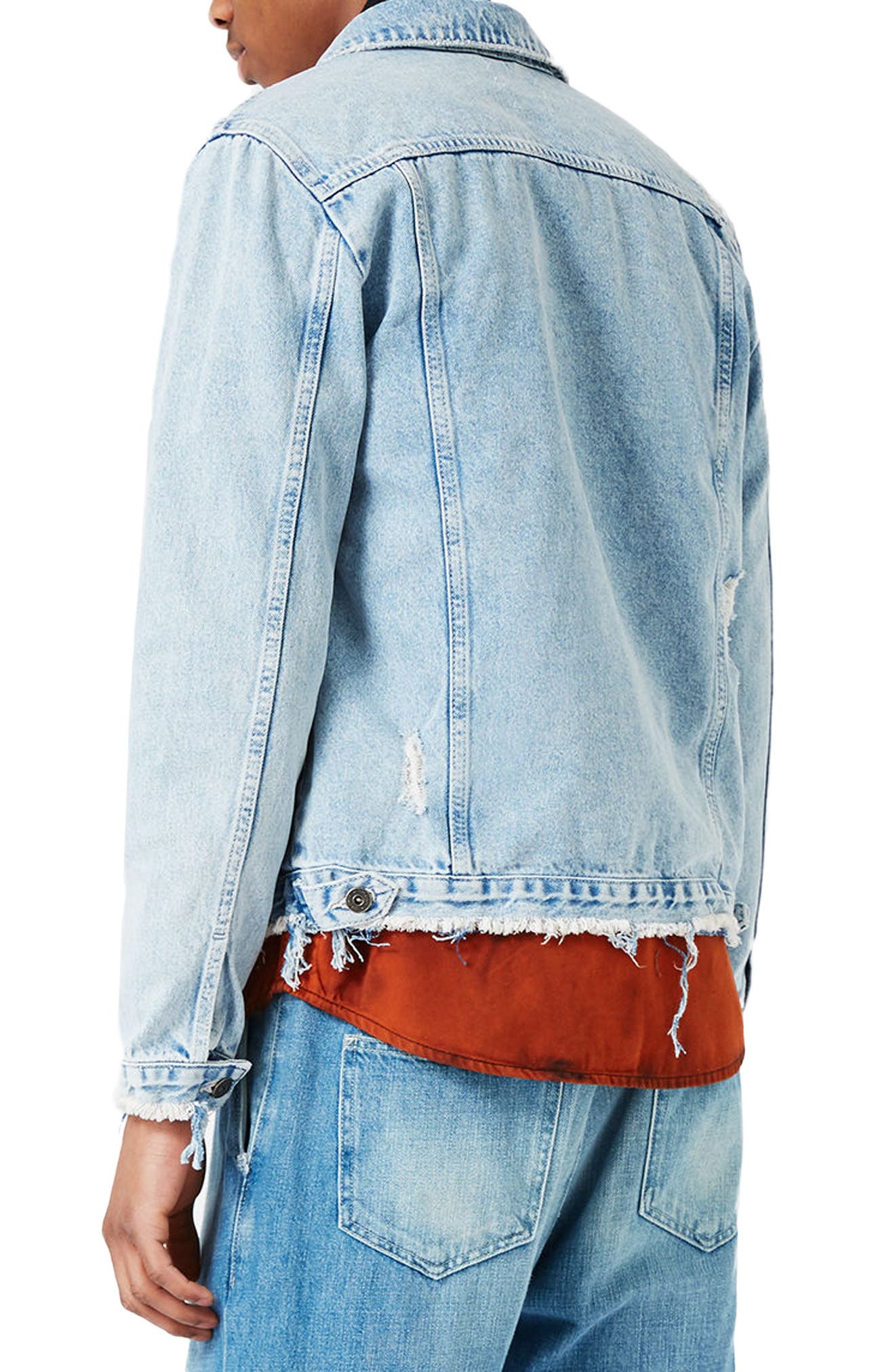 topman distressed denim jacket