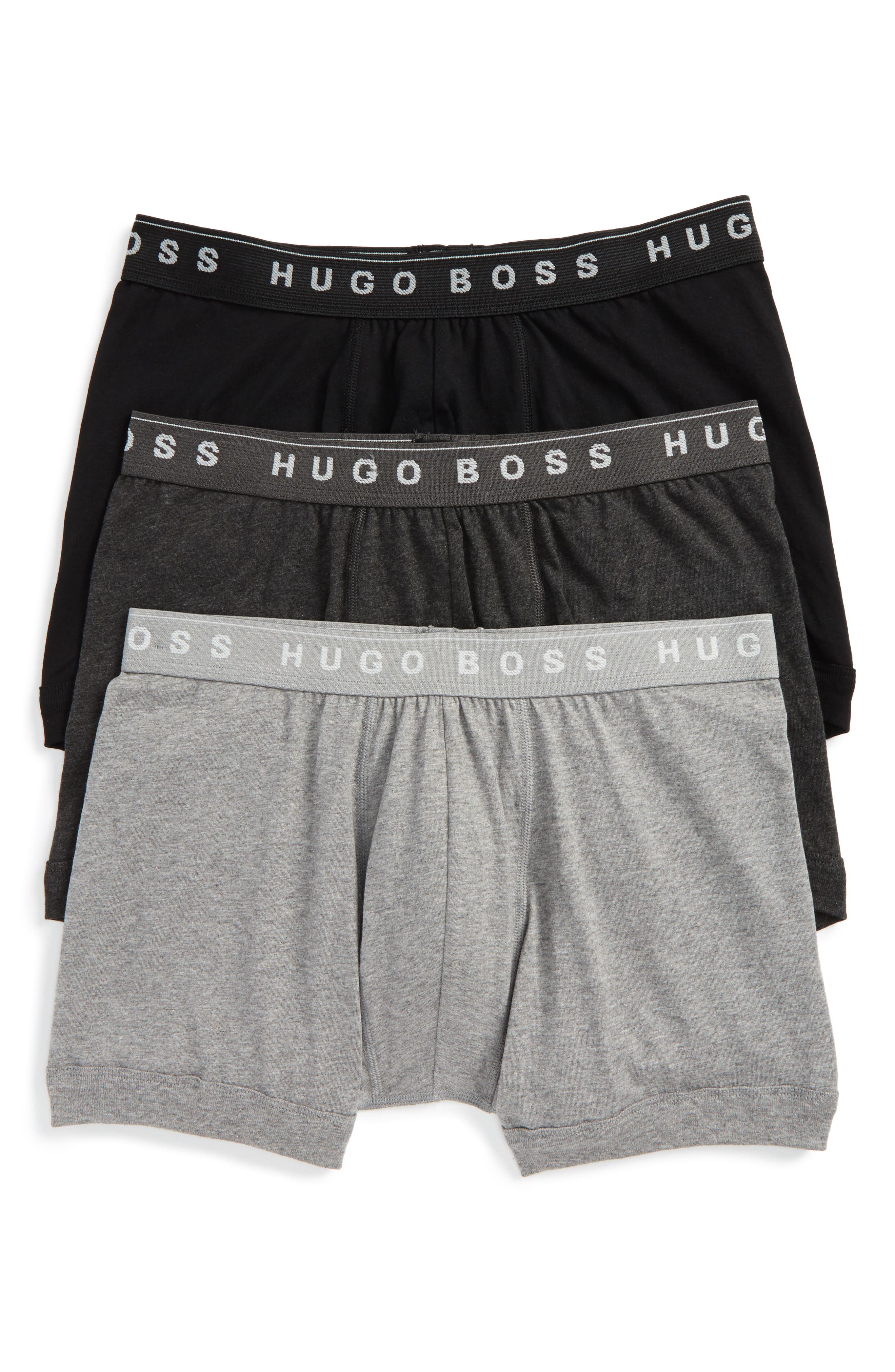 UPC 728678569369 product image for Men's Boss 3-Pack Cotton Boxer Briefs, Size Small - Grey | upcitemdb.com