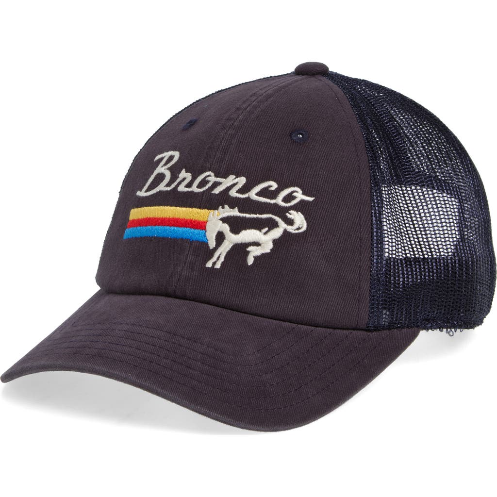 AMERICAN NEEDLE AMERICAN NEEDLE BRONCO RAGLAN BONES ADJUSTABLE TRUCKER CAP
