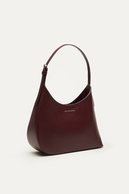 Want Les Essentiels De La Vie Want Les Essentiels Arch Smooth Leather Shoulder Bag In Dark Cherry
