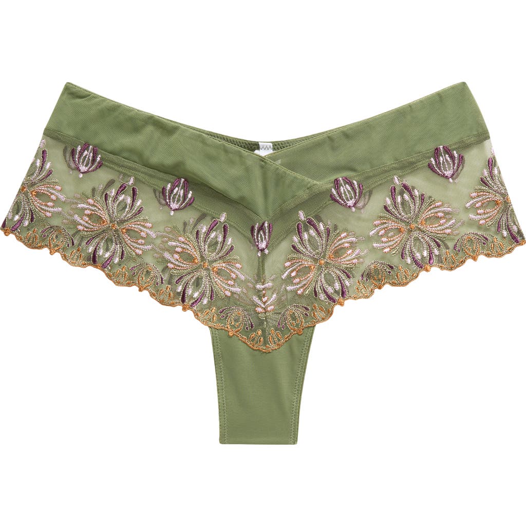 Shop Chantelle Lingerie Champs-élysées Hipster Panties In Kiwi Multico