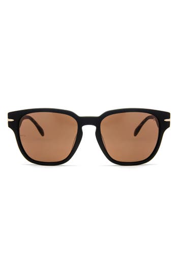 Mita Sustainable Eyewear Key West 55mm Square Sunglasses In Black