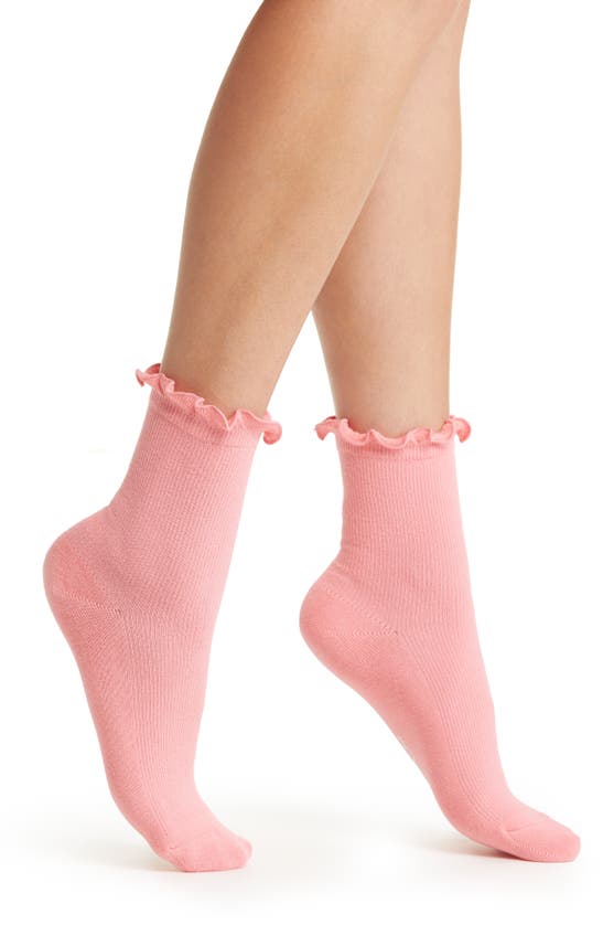 Shop Ugg Karsyn Lettuce Edge Crew Socks In Sunrise