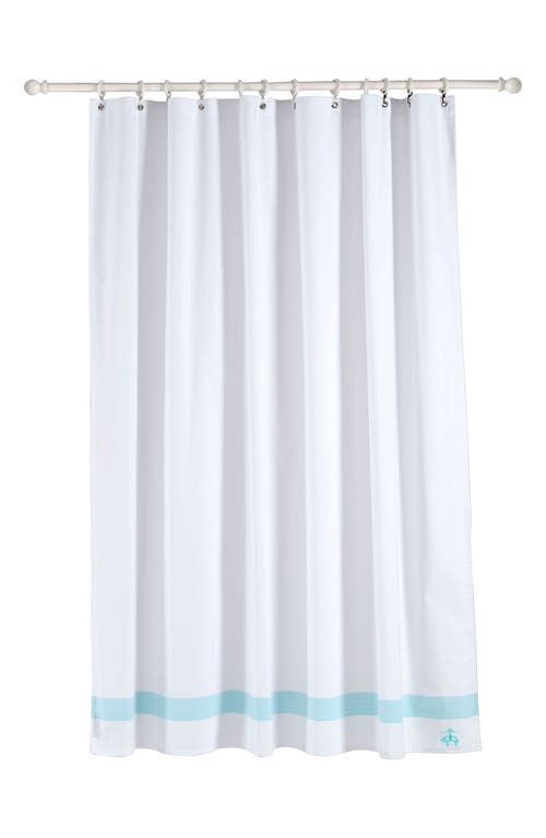 Brooks Brothers Ottoman Rolls Shower Curtain In Sea Glass