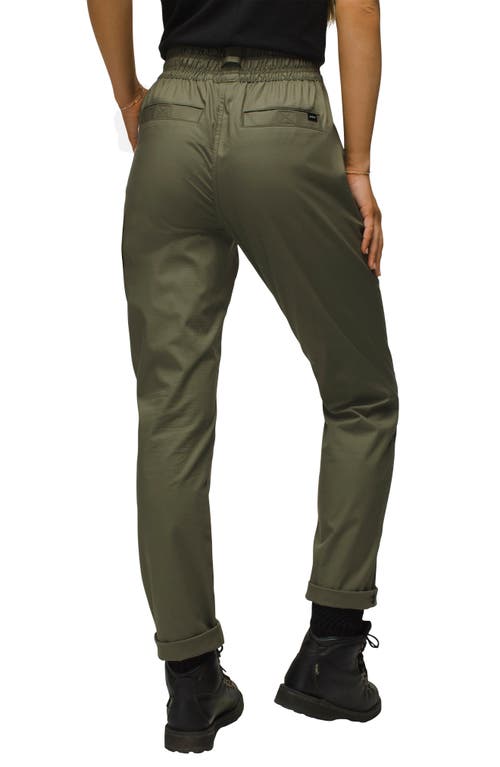 Shop Prana Palisades Organic Cotton Blend Ripstop Pants In Rye Green