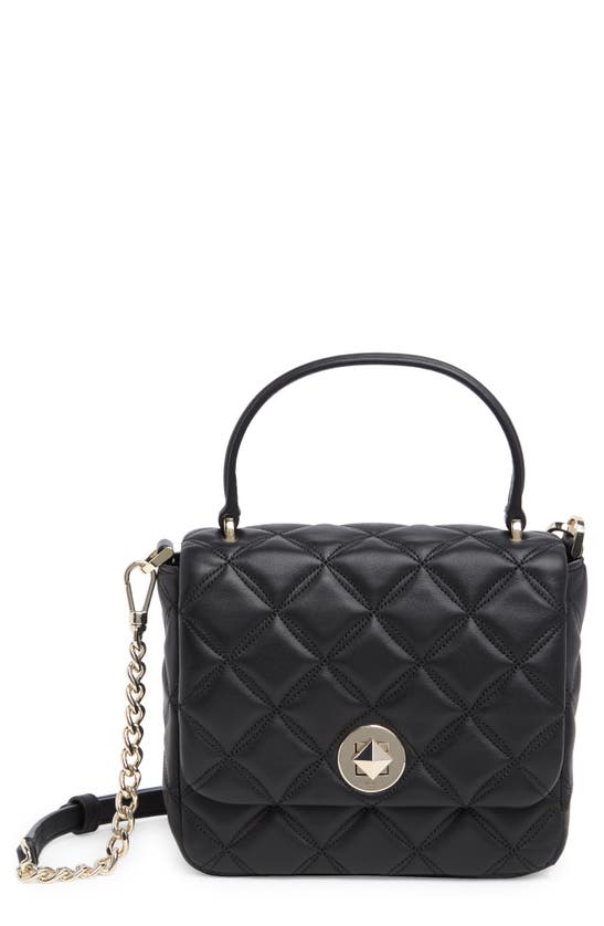 Kate Spade Natalia Quilted Square Crossbody Bag In Black